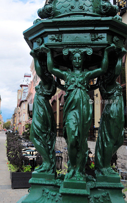 Wallace Fountain on Saint-Paul street, Québec City, Quebec, Canada